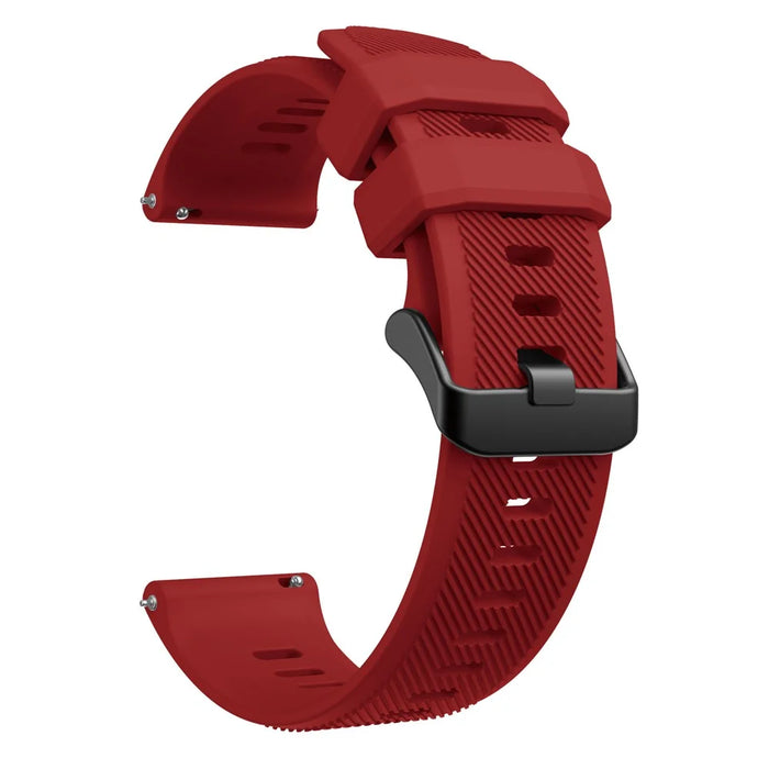 Sport Style Silicone Smart Watch Strap for Garmin Forerunner 745 - Red - 1