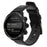 For Suunto 9  /  7 Replacement Watch Band 24mm PU Leather Watch Strap - Black  /  Black - 4