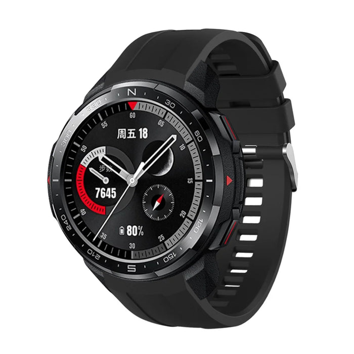 Sport Style Silicone Band Smart Watch Strap for Honor Watch GS Pro - Black - 2