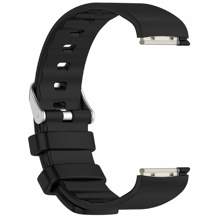 For Emeterm Fashion Replacement Strap Soft Silicone Wristband - Black - 4