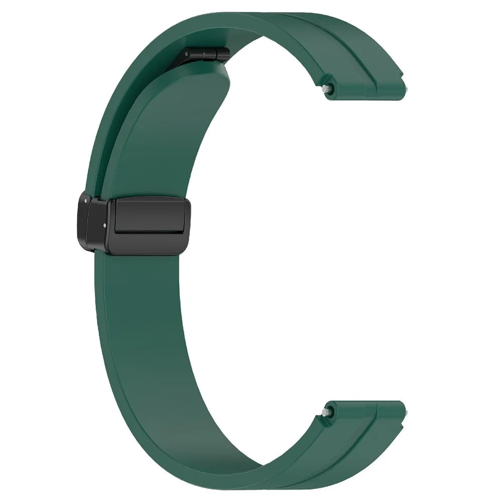 12mm Silicone Watch Band Magnetic Folding Buckle Wrist Strap - Green - 3