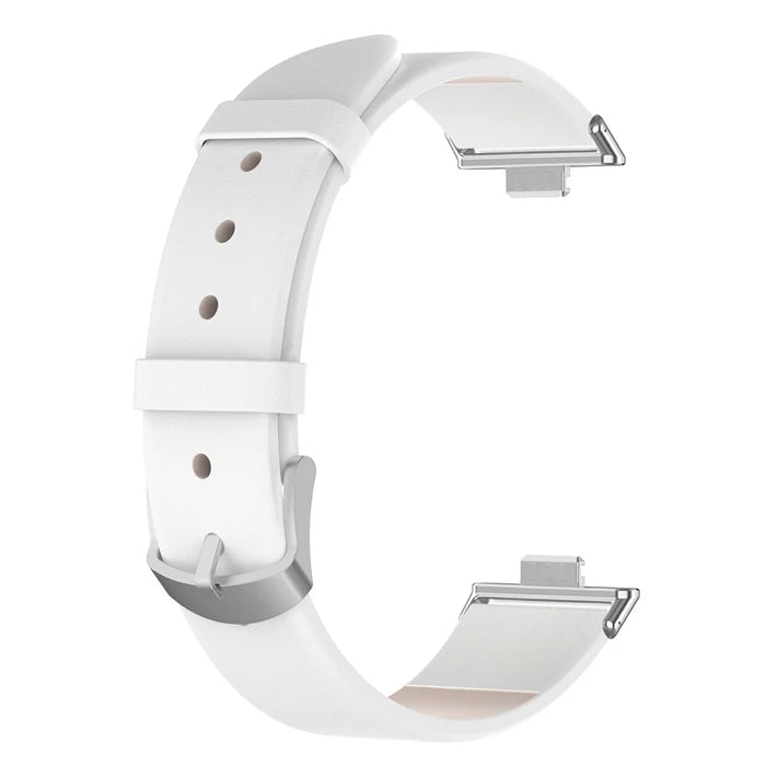For Huawei Watch Fit 3 Watch Band Adjustable Leather Wrist Strap - White - 5