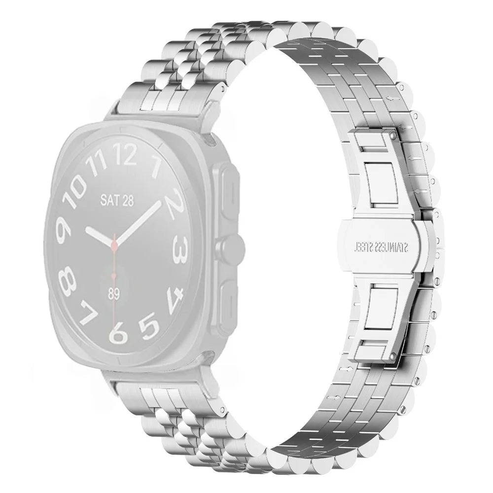 For Samsung Galaxy Watch Ultra2 47mm / Watch Ultra (2025) 47mm / Watch Ultra 47mm Watch Band Stainless Steel Strap with Band Removal Tool - Silver - 1