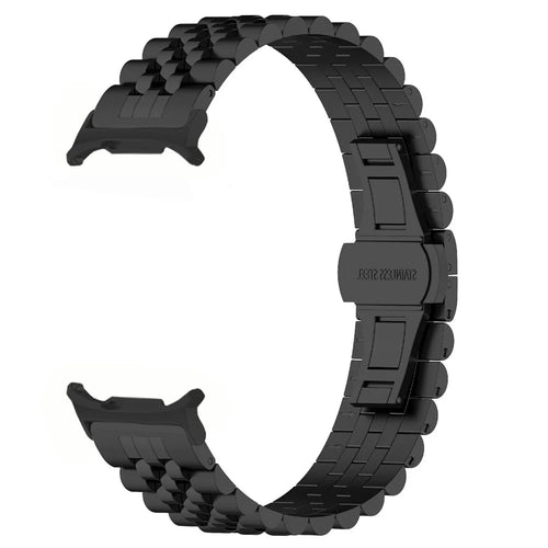 For Samsung Galaxy Watch Ultra2 47mm / Watch Ultra (2025) 47mm / Watch Ultra 47mm Watch Band Stainless Steel Strap with Band Removal Tool - Black - 1