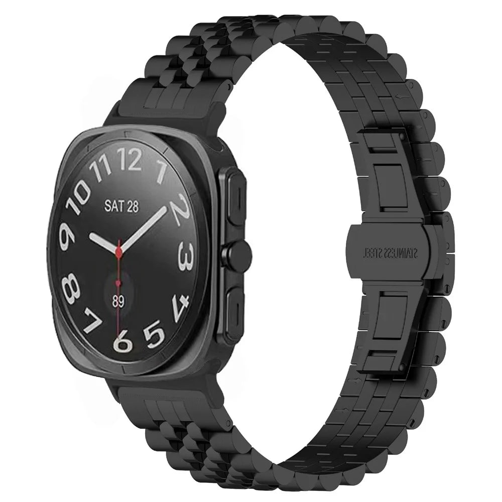 For Samsung Galaxy Watch Ultra2 47mm / Watch Ultra (2025) 47mm / Watch Ultra 47mm Watch Band Stainless Steel Strap with Band Removal Tool - Black - 3