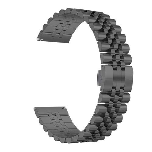 22mm Strap Stainless Steel Watch Band for Huawei Watch GT 2 Pro - Black - 1