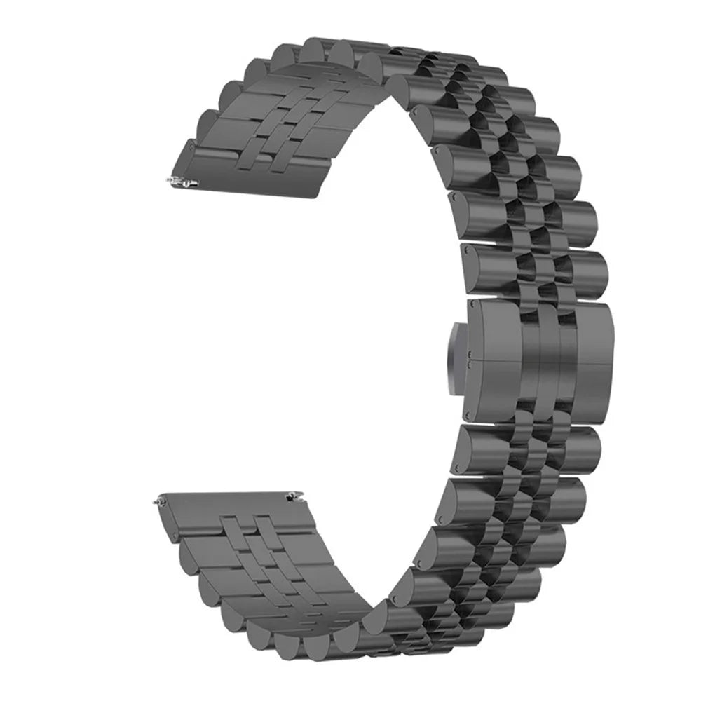 22mm Strap Stainless Steel Watch Band for Huawei Watch GT 2 Pro - Black - 1