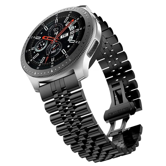 22mm Strap Stainless Steel Watch Band for Huawei Watch GT 2 Pro - Black - 2