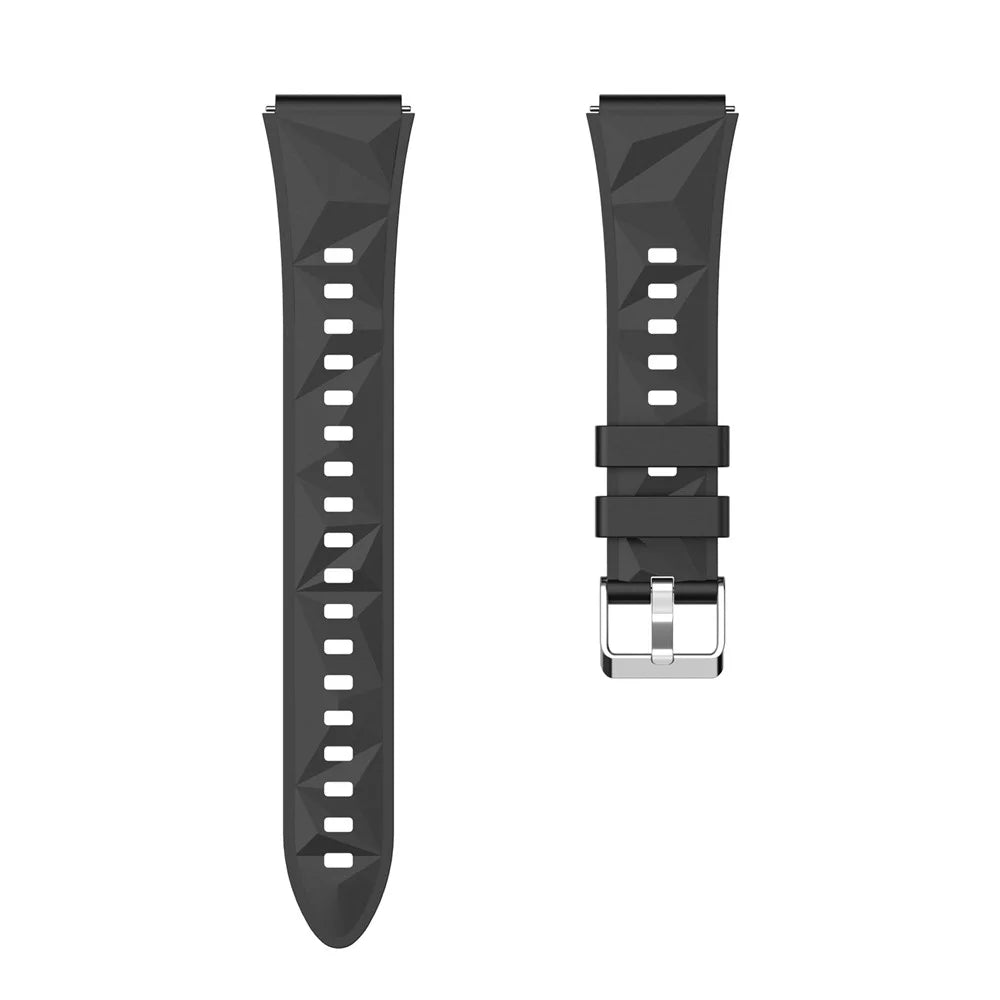 For Huawei Watch GT 5 Pro 42mm / GT 5 41mm / Oppo Watch X2 Mini Silicone Strap 18mm Watch Band Replacement - Black - 2