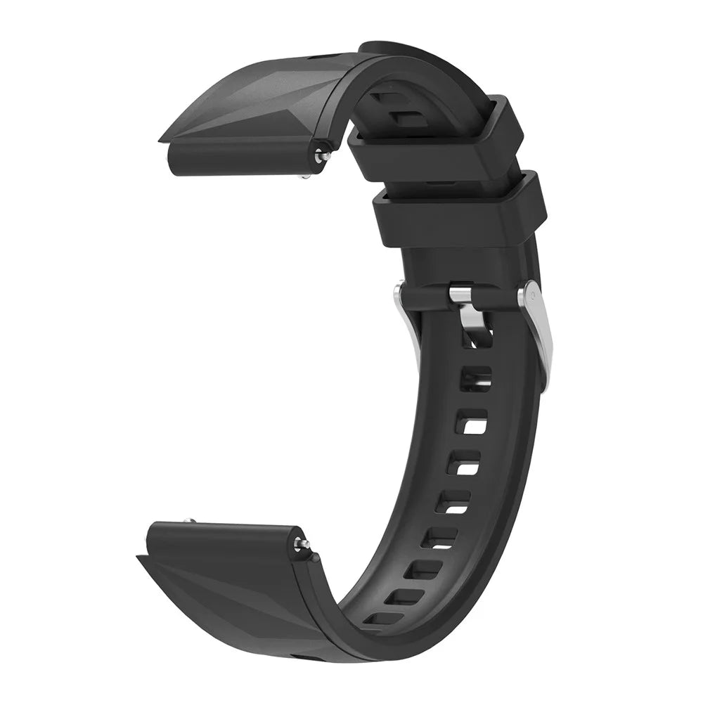 For Huawei Watch GT 5 Pro 42mm / GT 5 41mm / Oppo Watch X2 Mini Silicone Strap 18mm Watch Band Replacement - Black - 3