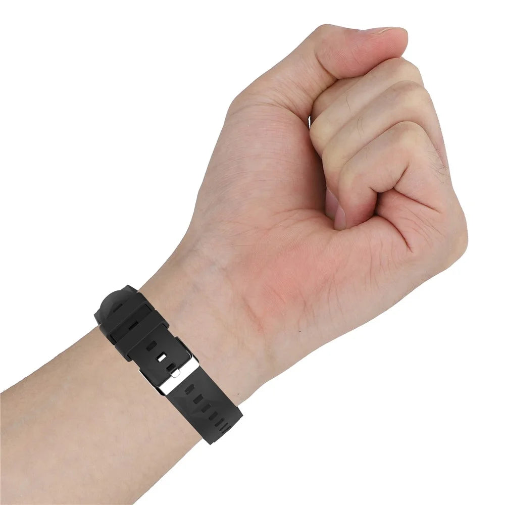 For Huawei Watch GT 5 Pro 42mm / GT 5 41mm / Oppo Watch X2 Mini Silicone Strap 18mm Watch Band Replacement - Black - 6