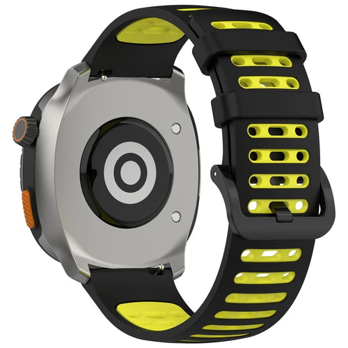 For Xiaomi Watch S4 / Keep Watch Pilot 1 Watchband 22mm Dual Color Silicone Strap - Black / Lime - 1