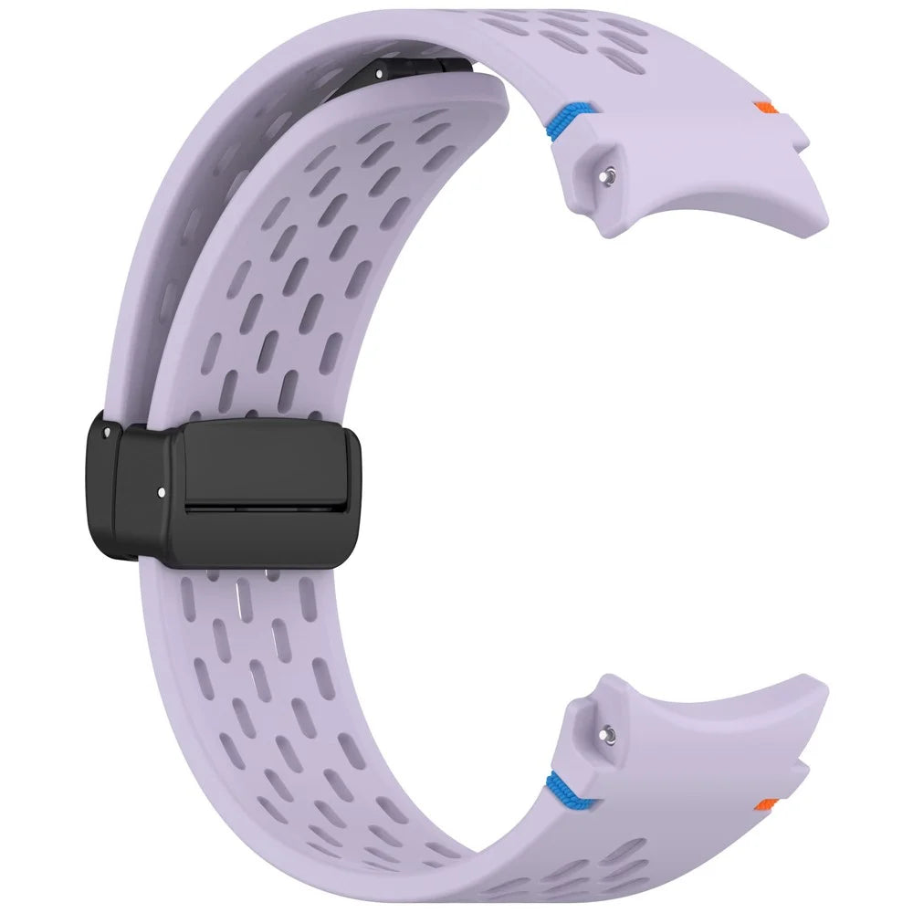 For Samsung Galaxy Watch7 / 6 / 5 / 4 / FE Replacement Band Adjustable Silicone Watch Strap - Purple - 3