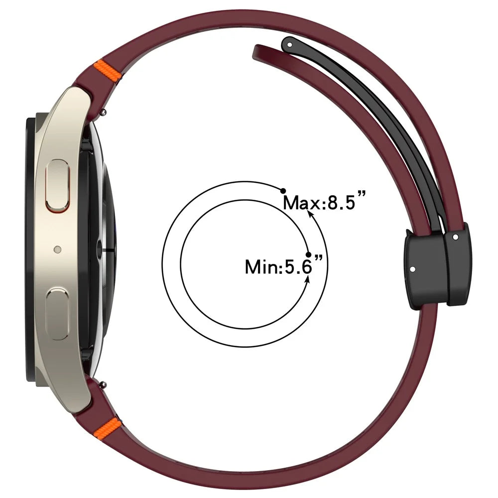 For Samsung Galaxy Watch7 / 6 / 5 / 4 / FE Replacement Band Adjustable Silicone Watch Strap - Purple - 7