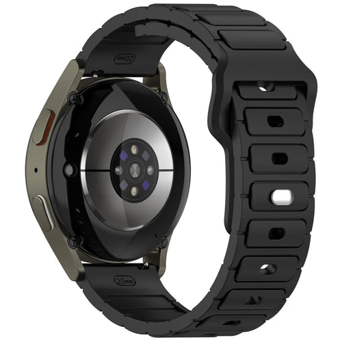 For Samsung Galaxy Watch7 / FE / 6 / Huawei Watch GT 3 / 2 42mm Silicone Strap Smart Watch Band - Black - 1