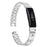 For Fitbit Inspire / Inspire HR Replacement Strap Metal Watch Band Snowflake Pattern, Silver - 3