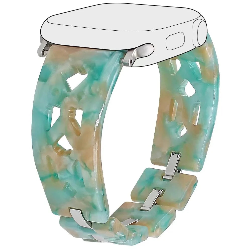 Resin Strap for Apple Watch Ultra 3 2 1 49mm / Series 11 10 46mm / 9 8 7 45mm / SE3 SE2 SE 6 5 4 44mm / 3 2 1 42mm Bracelet Watch Band - Green - 1