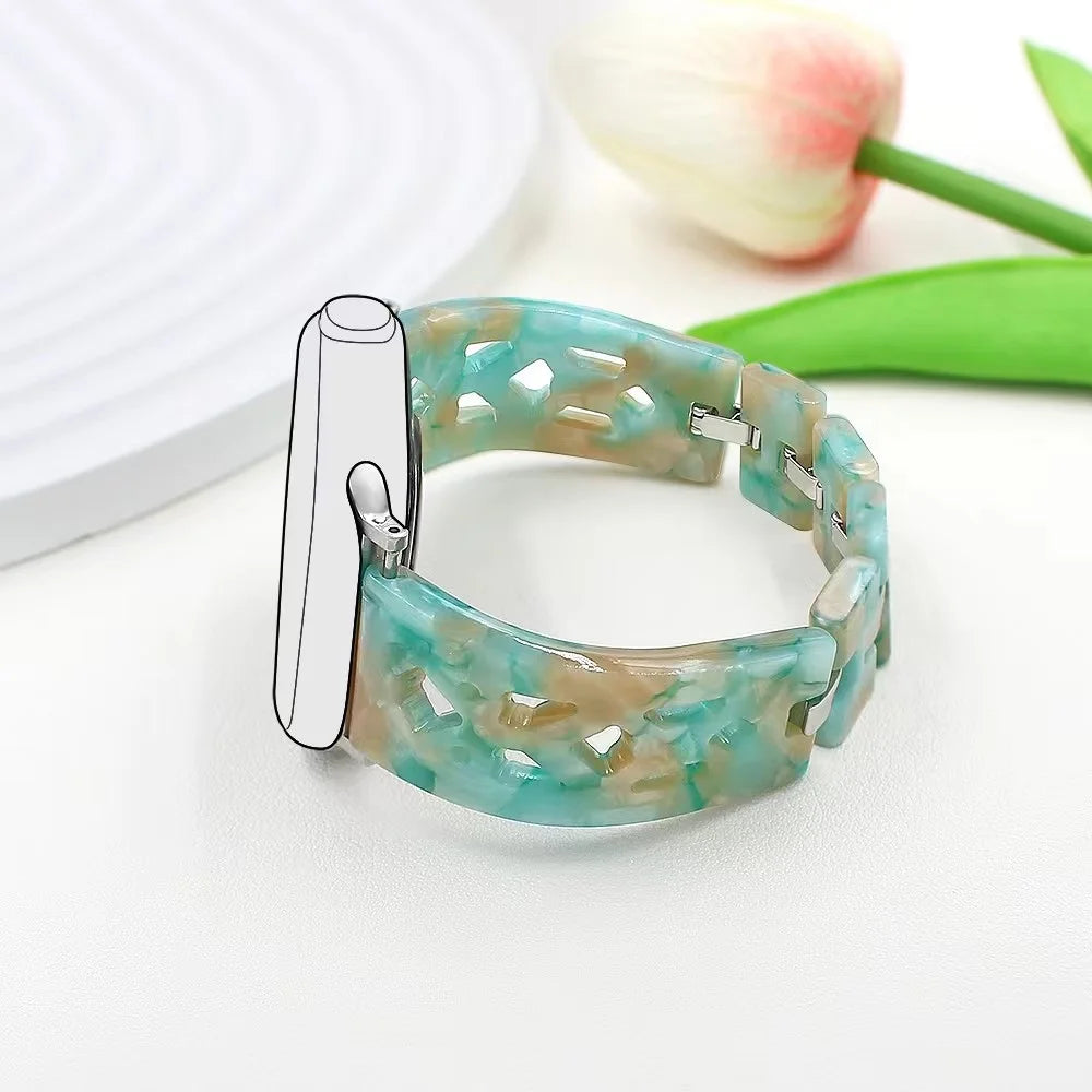 Resin Strap for Apple Watch Ultra 3 2 1 49mm / Series 11 10 46mm / 9 8 7 45mm / SE3 SE2 SE 6 5 4 44mm / 3 2 1 42mm Bracelet Watch Band - Green - 2