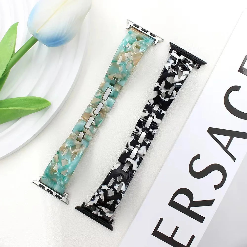 Resin Strap for Apple Watch Ultra 3 2 1 49mm / Series 11 10 46mm / 9 8 7 45mm / SE3 SE2 SE 6 5 4 44mm / 3 2 1 42mm Bracelet Watch Band - Green - 7