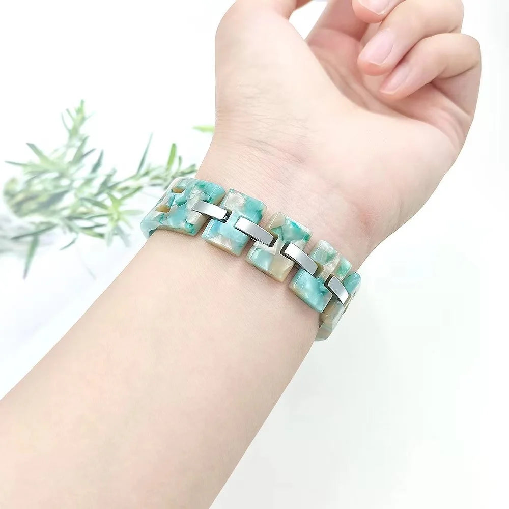 Resin Strap for Apple Watch Series 11 10 42mm / 9 8 7 41mm / SE3 SE2 SE 6 5 4 40mm / 3 2 1 38mm Bracelet Watch Band - Green - 4