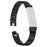 For Fitbit Inspire / Inspire HR Replacement Strap Metal Watch Band Snowflake Pattern - Black - 1