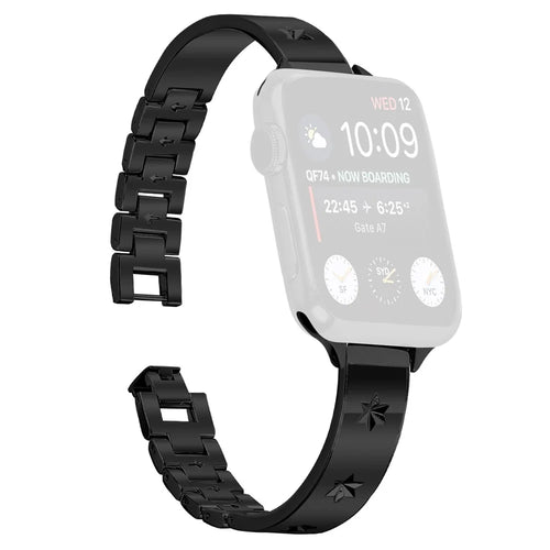 Replacement Strap for Apple Watch Ultra 3 2 1 49mm / Series 11 10 46mm / 9 8 7 45mm / SE3 SE2 SE 6 5 4 44mm / 3 2 1 42mm Metal Watch Band - Black - 1