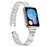 For Xiaomi Smart Band 10 Pro / 9 Pro / 8 Pro / Redmi Watch 6 / 5 / 4 Replacement Strap Metal Watch Band Snowflake Pattern, Silver - 2