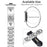 For Xiaomi Smart Band 10 Pro / 9 Pro / 8 Pro / Redmi Watch 6 / 5 / 4 Replacement Strap Metal Watch Band Snowflake Pattern, Silver - 7