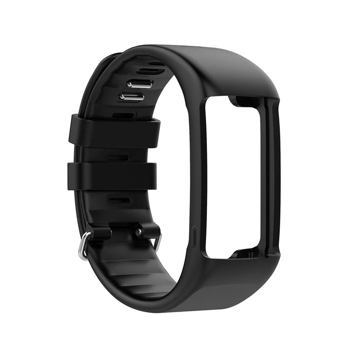 Soft Silicone Watch Band Replacement for POLAR A360 A370 Smart Watch - Black - 2