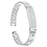 For Fitbit Inspire 2 Replacement Strap Metal Watch Band Snowflake Pattern, Silver - 1