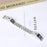 For Fitbit Inspire 2 Replacement Strap Metal Watch Band Snowflake Pattern, Silver - 6