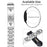 For Fitbit Inspire 2 Replacement Strap Metal Watch Band Snowflake Pattern, Silver - 7