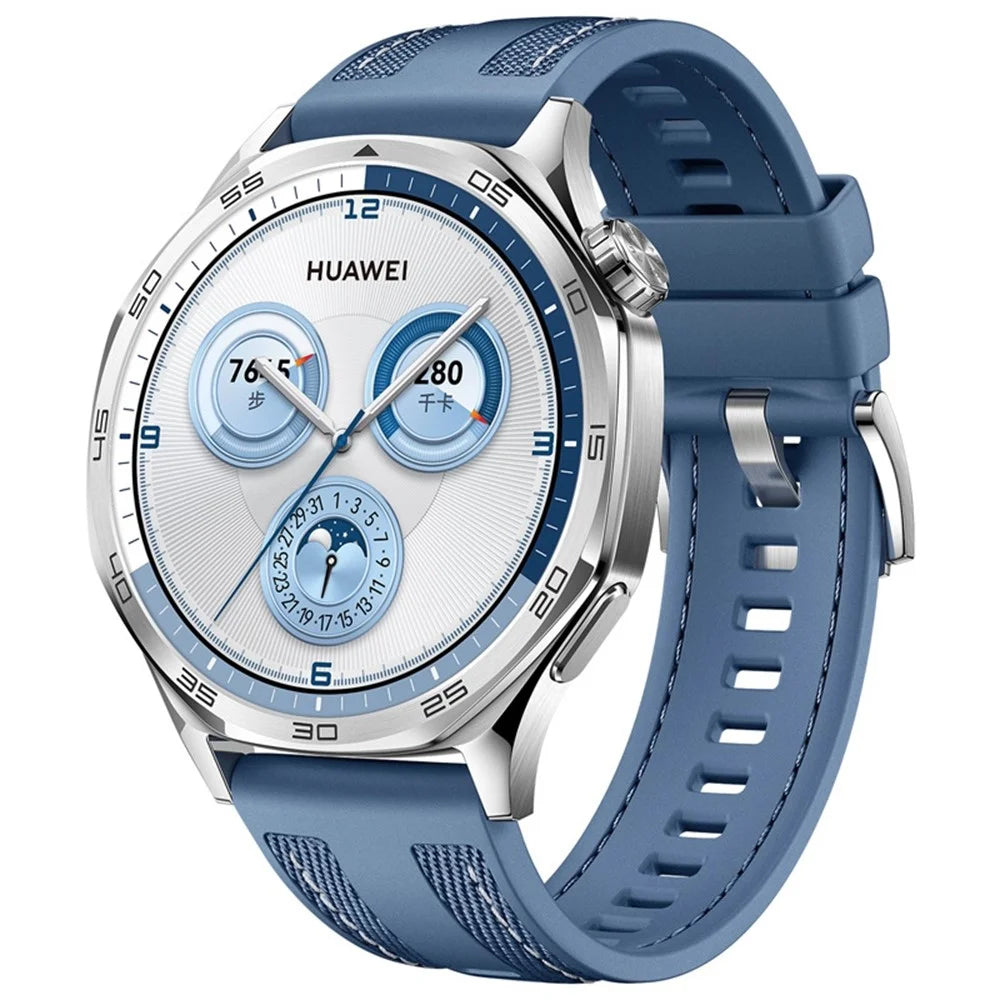 20mm Nylon Silicone Watch Band For Huawei Watch GT 3 Pro 43mm  /  GT 3 42mm  /  GT 2 42mm  /  Watch 2 Replacement Strap - Grey Blue - 2