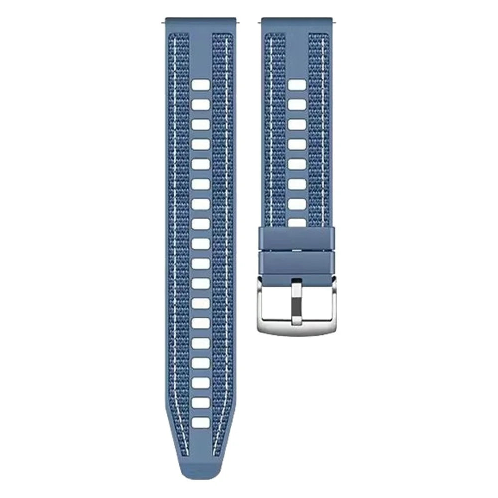 20mm Nylon Silicone Watch Band For Huawei Watch GT 3 Pro 43mm  /  GT 3 42mm  /  GT 2 42mm  /  Watch 2 Replacement Strap - Grey Blue - 3