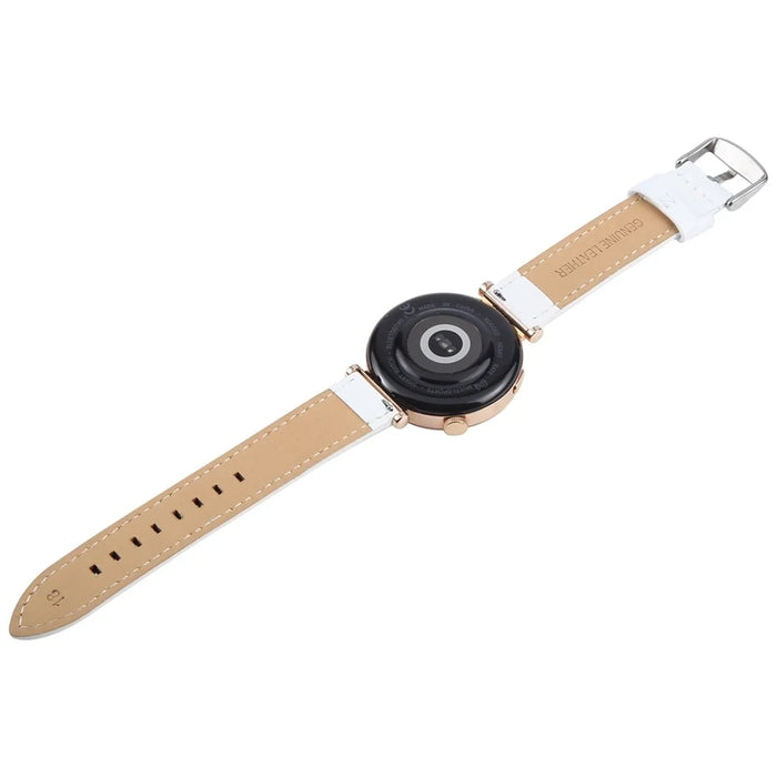 22mm Strap for Garmin Venu 3 / Forerunner 265 / Forerunner 265 Music Top Layer Cowhide Leather Watch Band - White - 4