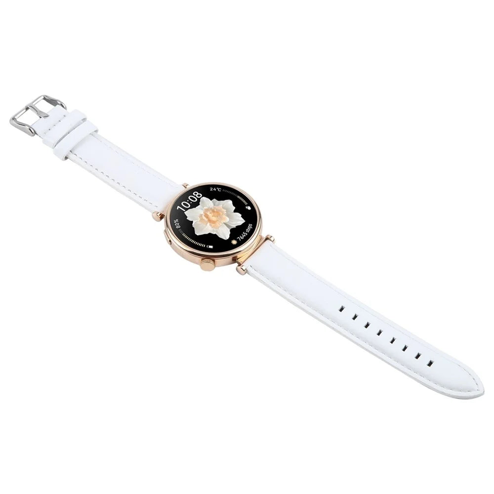 20mm Strap for Garmin Forerunner 165 / D2 Air X10 / vivoactive 5 Top Layer Cowhide Leather Watch Band - White - 3