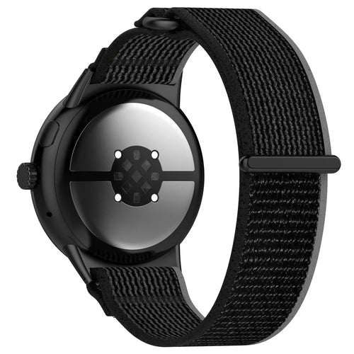 Watch Band for Google Pixel Watch 4 41mm / Watch 3 41mm / Watch 2 / Watch Adjustable Nylon Loop Strap - Black+Grey - 1