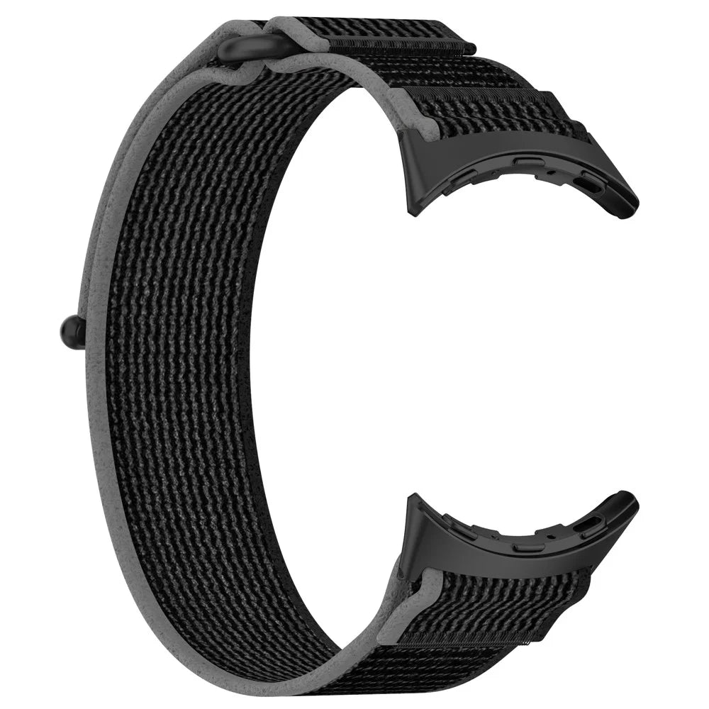 Watch Band for Google Pixel Watch 4 41mm / Watch 3 41mm / Watch 2 / Watch Adjustable Nylon Loop Strap - Black+Grey - 2