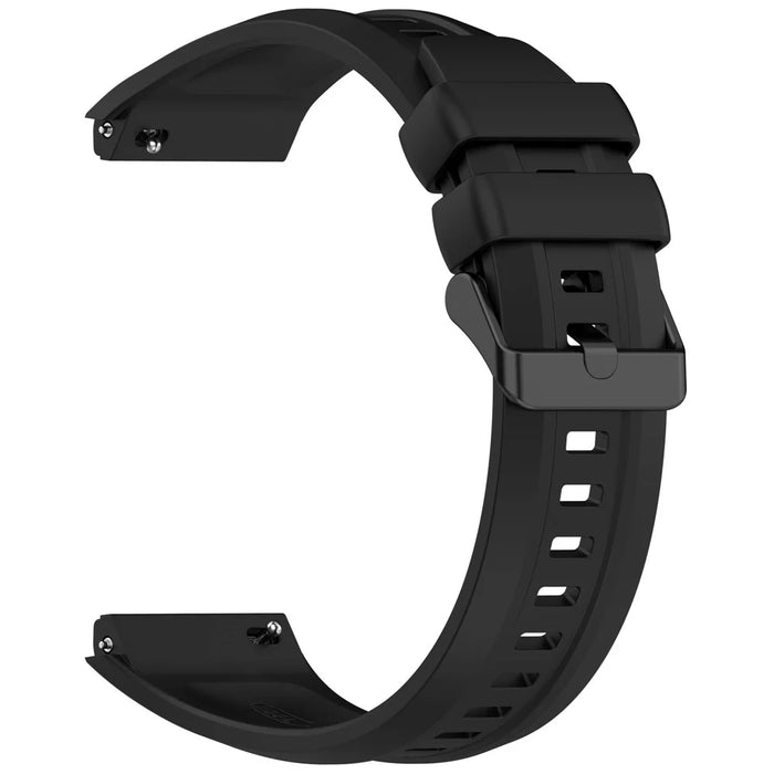 For Huawei Watch GT 5 Pro 46mm Silicone Strap Adjustable Length Replacement Band - Black - 2