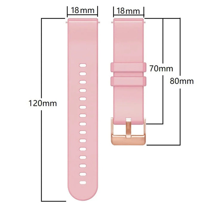 For Huawei Watch GT 5 Pro 42mm / GT 5 41mm Silicone Strap 18mm Watch Band Replacement - Pink - 4