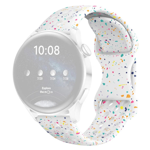 For Samsung Galaxy Watch / Huawei Watch / Garmin / Amazfit 20mm Replacement Band Silicone Butterfly Clasp Strap Butterfly Clasp Design - White - 1