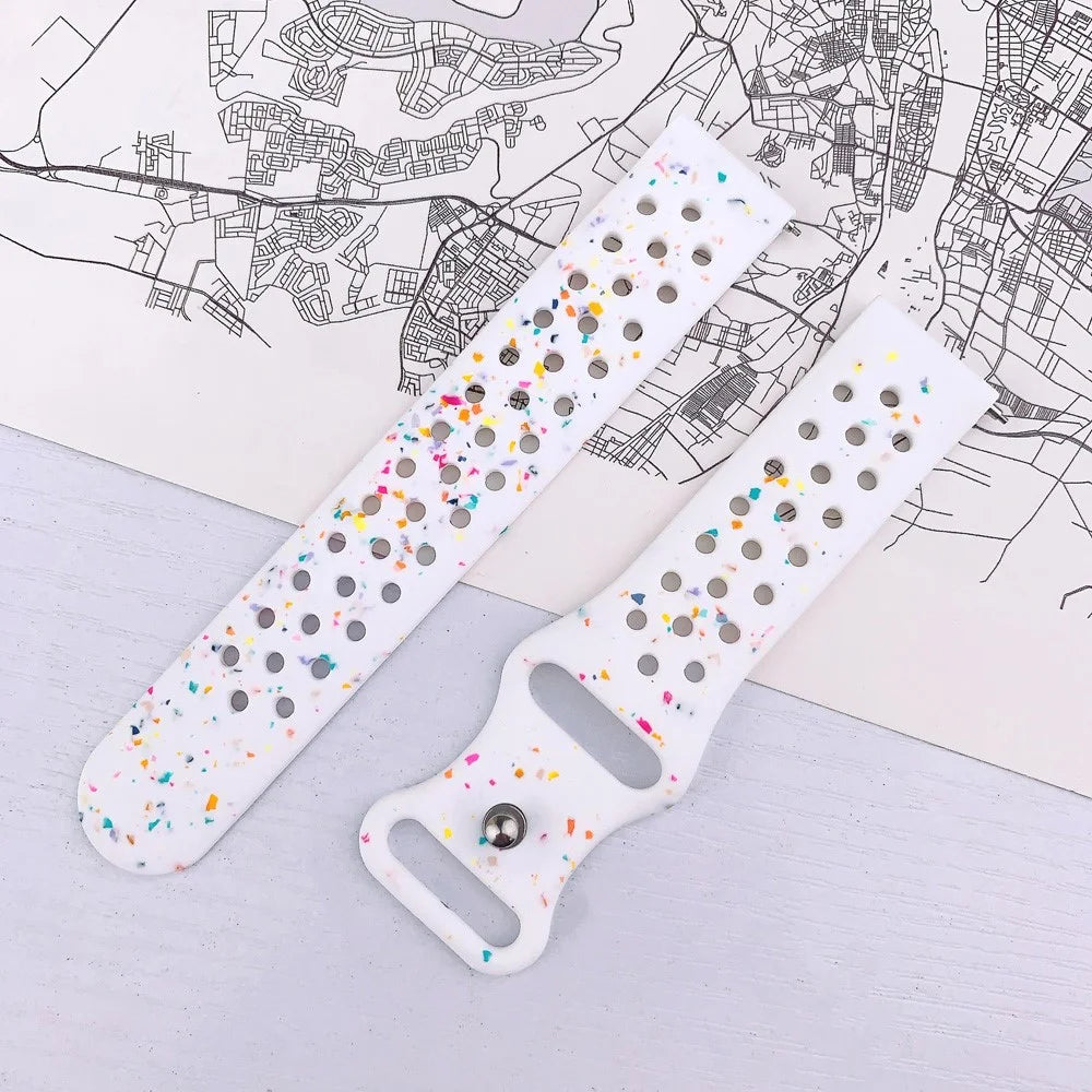 For Samsung Galaxy Watch / Huawei Watch / Garmin / Amazfit 20mm Replacement Band Silicone Butterfly Clasp Strap Butterfly Clasp Design - White - 5