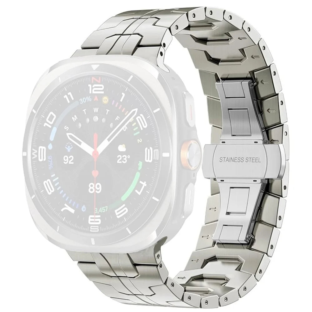 For Samsung Galaxy Watch Ultra2 47mm / Watch Ultra (2025) 47mm / Watch Ultra 47mm Butterfly Buckle Titanium Alloy Watch Band - Titanium - 1