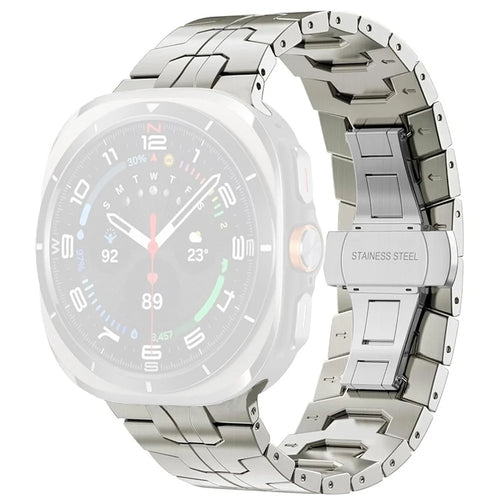 For Samsung Galaxy Watch Ultra2 47mm / Watch Ultra (2025) 47mm / Watch Ultra 47mm Butterfly Buckle Titanium Alloy Watch Band - Titanium - 1