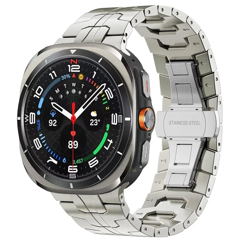 For Samsung Galaxy Watch Ultra2 47mm / Watch Ultra (2025) 47mm / Watch Ultra 47mm Butterfly Buckle Titanium Alloy Watch Band - Titanium - 2