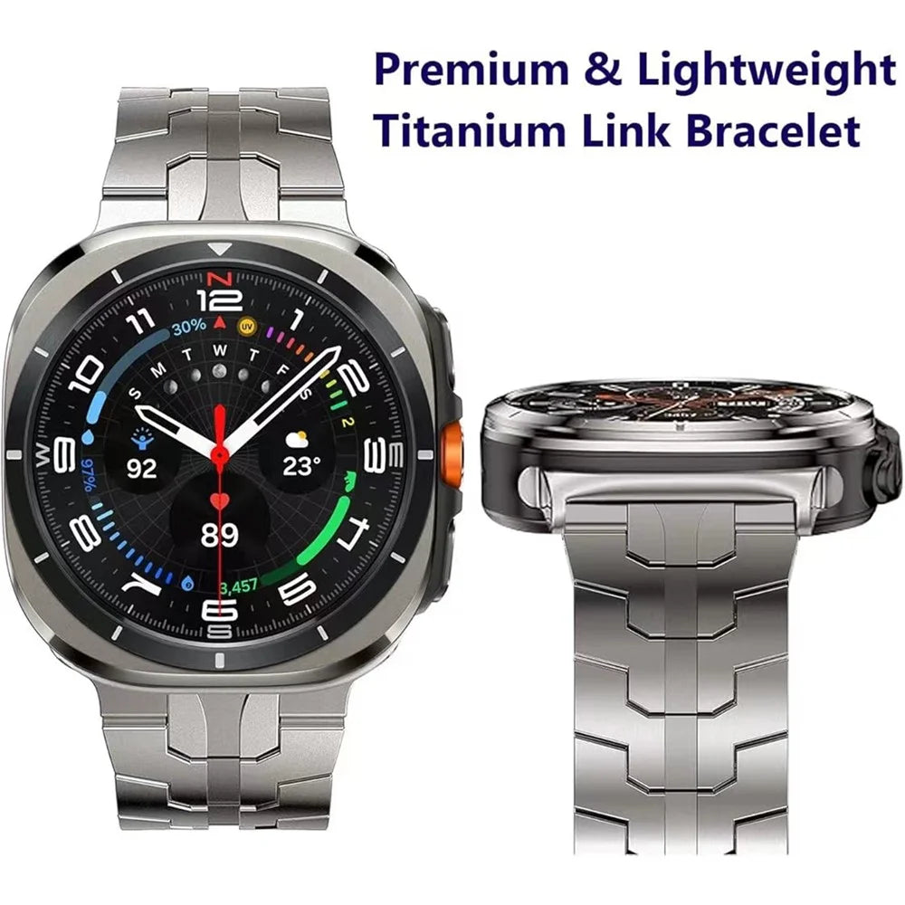 For Samsung Galaxy Watch Ultra2 47mm / Watch Ultra (2025) 47mm / Watch Ultra 47mm Butterfly Buckle Titanium Alloy Watch Band - Titanium - 3
