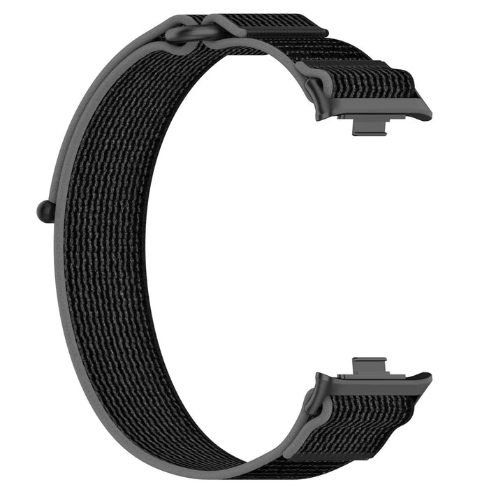 Nylon Strap for Xiaomi Smart Band 10 Pro / 9 Pro / 8 Pro / Redmi Watch 6 / 5 / 4 Adjustable Sports Loop Watch Strap - Black - 3