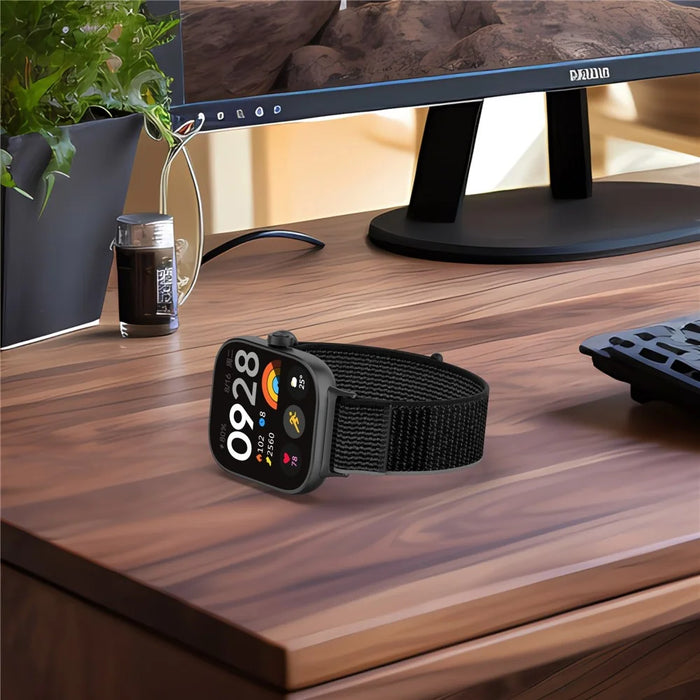Nylon Strap for Xiaomi Smart Band 10 Pro / 9 Pro / 8 Pro / Redmi Watch 6 / 5 / 4 Adjustable Sports Loop Watch Strap - Black - 5