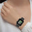 For Honor Watch 5 Soft Silicone Watch Strap Adjustable Replacement Watchband - Black - 7