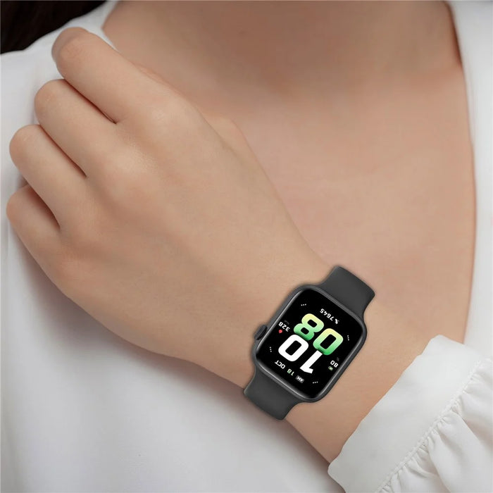 For Honor Watch 5 Soft Silicone Watch Strap Adjustable Replacement Watchband - Black - 7